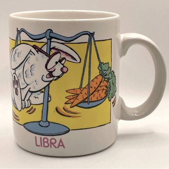 Vintage Libra Coffee Tea Mug Astrology - Picture 1 of 5